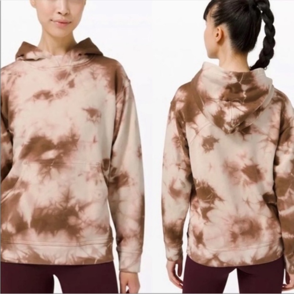 Lululemon All Yours Hoodie Brown Tie Dye Size 8